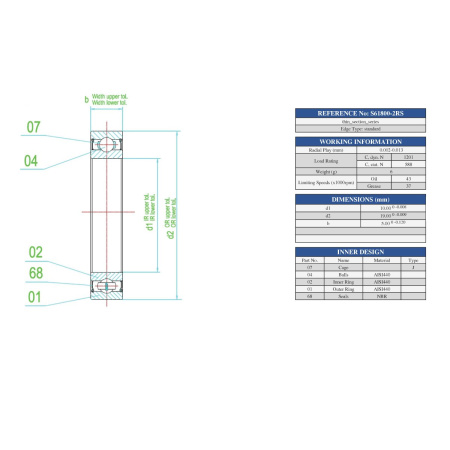 S61800-2RS_ZEN_Technical_Drawing